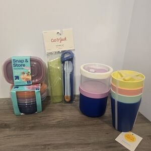 Vibrant Food Storage and Cutlery Collection